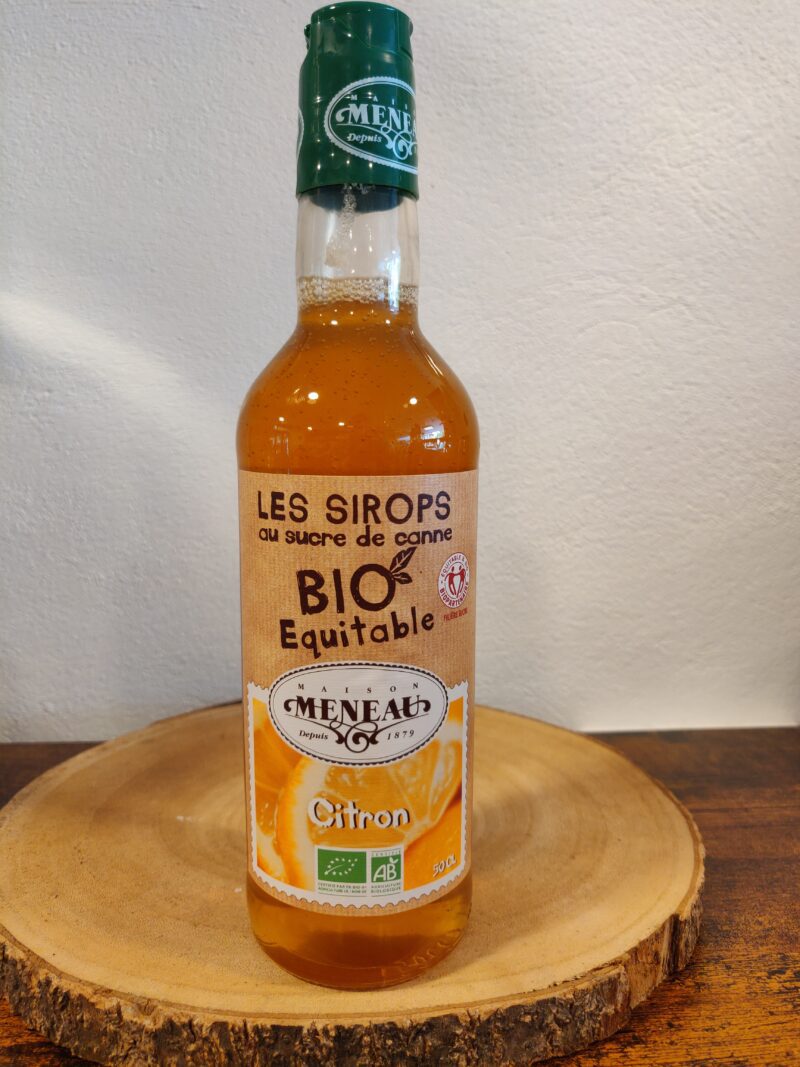 Sirop de citron bio équitable