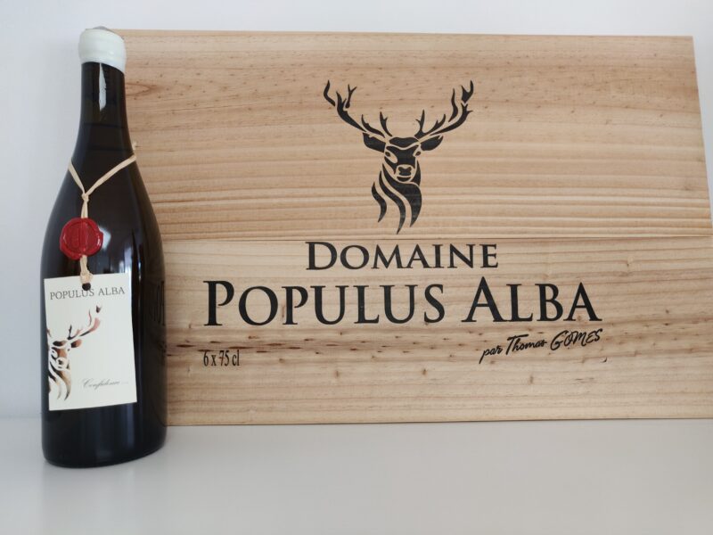 vin blanc sec bio belle bouteille populus alba