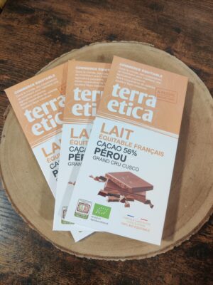 Tablette chocolat au lait bio equitable